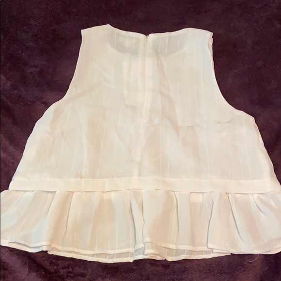 Be.You.tiful flowy white sleeveless blouse sz L - Picture 4 of 8